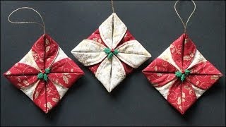 Folded Fabric Ornaments [upl. by Kleeman]