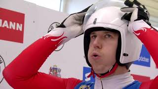 Luge World Cup in Sigulda LAT Mens 1st run [upl. by Anilra]