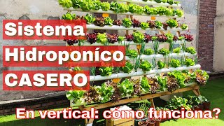 SISTEMA HIDROPONICO CASERO NFT en vertical [upl. by Sandberg]