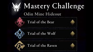 Gold medal Wolf trial Odin Mine Hideout Assassins Creed Valhalla [upl. by Ettenwahs]