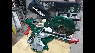 Parkside mitre saw MPKZ 2000 A1  part 1 [upl. by Rozina]