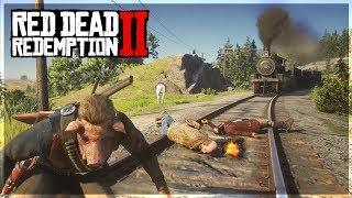 LOL Epic Lasso Trolling on RDR 2 Red Dead Redemption 2 Funny Moments [upl. by Euqinomod]