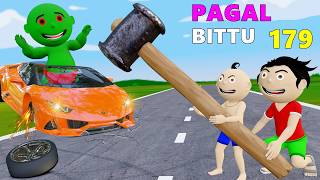 Bittu Sittu Car Mechanic  Gadi Wala Cartoon Comedy  Funny Comedy Video [upl. by Antonie]