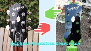 Epiphone Headstock Conversion Part 1 [upl. by Assilana]