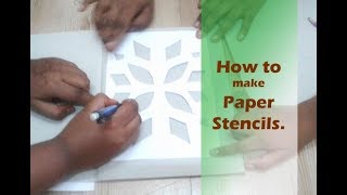 How to make paper stencilsSuper quick paper stencil artworkPart 1 [upl. by Mya]