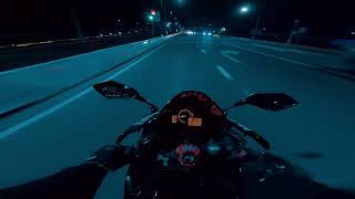 Night rides on CBR600RR With pure sounds in 4K [upl. by Eldreda]