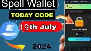 Spell Wallet Daily Puzzle Today Spell Wallet Secret Code 19th July 2024 [upl. by Hourihan]