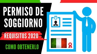 Permiso de soggiorno en italia 🧧 REQUISITOS 🧧 [upl. by Yobybab]