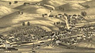 Chatham New York 1886 Panoramic Birds Eye View Map 6832 [upl. by Eilahtan]