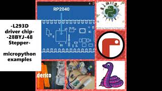 Raspberry Pi Pico  L293 chip driver 28BYJ48 Unipolar Stepper Motor  Micropython Example [upl. by Jethro]