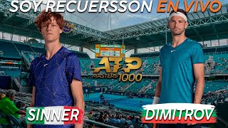 Jannik Sinner vs Grigor Dimitrov Reaccionando en vivo final ATP Masters 1000 de Miami [upl. by Onnem759]