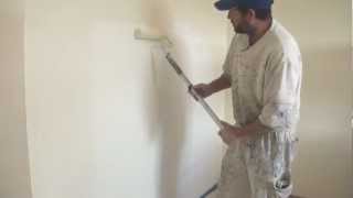 How to paint a wall after a drywall or plaster board repair [upl. by Egedan]