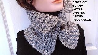 HOW TO KNIT A BEGINNER KNIT COWL or SCARF for men or women [upl. by Karena]