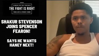 SHAKUR STEVENSON EXCLUSIVE SAYS HES CHANGED HIS MIND ON DEVIN HANEY VS LOMACHENKO CALLS OUT HANEY [upl. by Mosby]