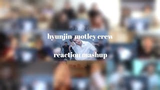 Artist Of The Month hyunjinStray Kids motley crew reaction mashup [upl. by Sully614]