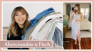 Abercrombie amp Fitch Spring Try On Haul 13 new pieces for spring dresses denim cute tops [upl. by Cinelli]