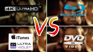 4K VS 1080p BluRay VS DVD VS iTunesUltraViolet  Review Comparison [upl. by Noired]