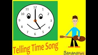 Telling Time for Kids  Learning to tell time song for children  English [upl. by Ocer]