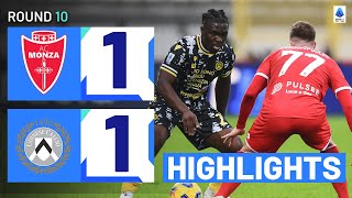 MONZAUDINESE 11  HIGHLIGHTS  Lucca salvages a point for Udinese  Serie A 202324 [upl. by Tennes]