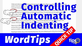 Controlling Automatic Indenting [upl. by Main149]