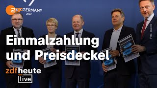 Gaspreisbremse So sollen Haushalte und Unternehmen entlastet werden  ZDFheute live [upl. by Latonia]