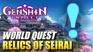 Genshin Impact  Relics Of Seirai  Puzzle Solution World Quest Guide [upl. by Anavi]