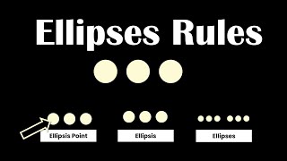 Ellipsis Mark    Punctuation Rules How to Use Ellipses  Suspension Points in English [upl. by Melody984]