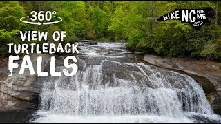 360 VR View of Turtleback Falls NC Waterfall Gorges State Park [upl. by Ymor833]