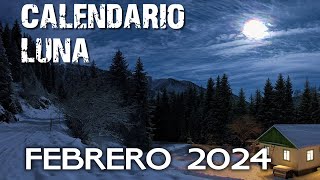 Calendario lunar para FEBRERO de 2024 fases lunares corte de pelo [upl. by Woods]