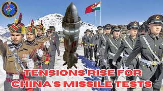 Tensions Rise Chinas Latest Missile Tests Near India defencenews indiachina chinesemilitary [upl. by Esinart620]