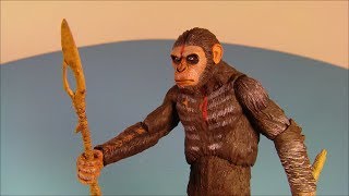 2014 NECA DAWN OF THE PLANET OF THE APES CAESAR SERIES 1 MOVIE TOY ACTION FIGURE REVIEW [upl. by Fernandes884]