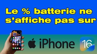 Pourquoi mon iPhone xr iPhone 11 et iPhone mini n’affiche pas le pourcentage de batterie sur iOS 16 [upl. by Ingaborg824]