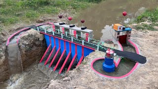 Build mini hydropower on a small stream with a powerful unit [upl. by Etteuqal]