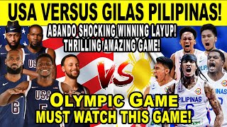 GILAS PILIPINAS vs USA Kai Sotto Shocking 32Pts and 17Rebs Abando Winning Layup 2k24 [upl. by Elockin87]