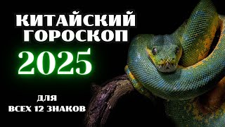 КИТАЙСКИЙ ГОРОСКОП НА 2025 ГОД ПО ГОДУ РОЖДЕНИЯ  ВОСТОЧНЫЙ ГОРОСКОП 2025 ГОД [upl. by Antonietta]