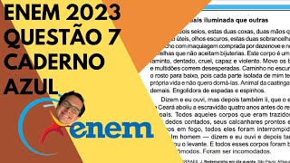 quotMais iluminada que outrasquot  ENEM 2023  Questão 7  Caderno Azul [upl. by Ragas885]