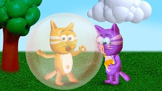 Cats family  Bubble game  Cartoon for Kids [upl. by Savil976]