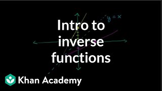 Introduction to function inverses  Functions and their graphs  Algebra II  Khan Academy [upl. by Yebba]