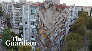 Aftermath in İzmir as 70magnitude earthquake hits Turkey and Greece [upl. by Berk496]