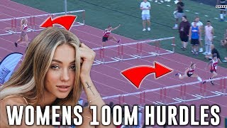 CHARLY JORDAN CRUSHES DAISY KEECH in Womens 100m Hurdles [upl. by Davena]