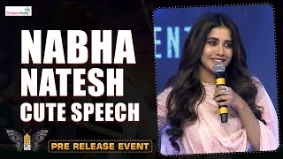 Nabha Natesh Cute Speech  Disco Raja Pre Release Event  Shreyas Media [upl. by Zoarah]