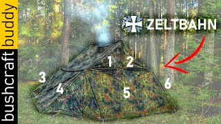 Bundeswehr Zeltbahn Shelter  6 Person  Heated Shelter [upl. by Rider]