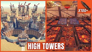 THE HIGH TOWERS  Best 3x3 Clan Base in RUST  China Wall  Wide Gap  Build Tutorial 2022 [upl. by Tam]