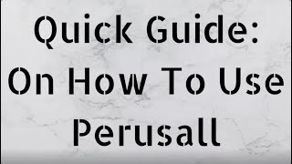 Quick Guide On How To Use Perusall [upl. by Cristian68]