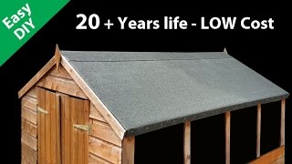 How to Felt a Shed Roof  Fit long life Roofing Felt [upl. by Dorri]