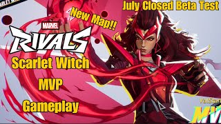 Scarlet Witch MVP Gameplay  Marvel Rivals  July Closed Beta Test [upl. by Otilopih]