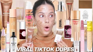 i tried VIRAL TIKTOK makeup dupes honest review [upl. by Constantino]