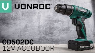 VONROC CD502DC – Accu boormachine  Accuboor – 12V [upl. by Bryan]