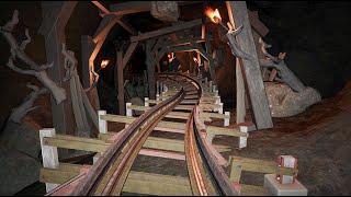 Mine Coaster Jumps Tracks Goes Backwards amp Skims Water POV [upl. by Eerehs]