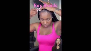 Learn Knotless Box Braids Tutorial hairstylist hairstyles braids haircare reaction hairstyle [upl. by Tegirb615]